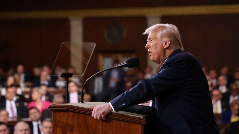U.S. President Trump delivers a speech to a joint session of Congress
