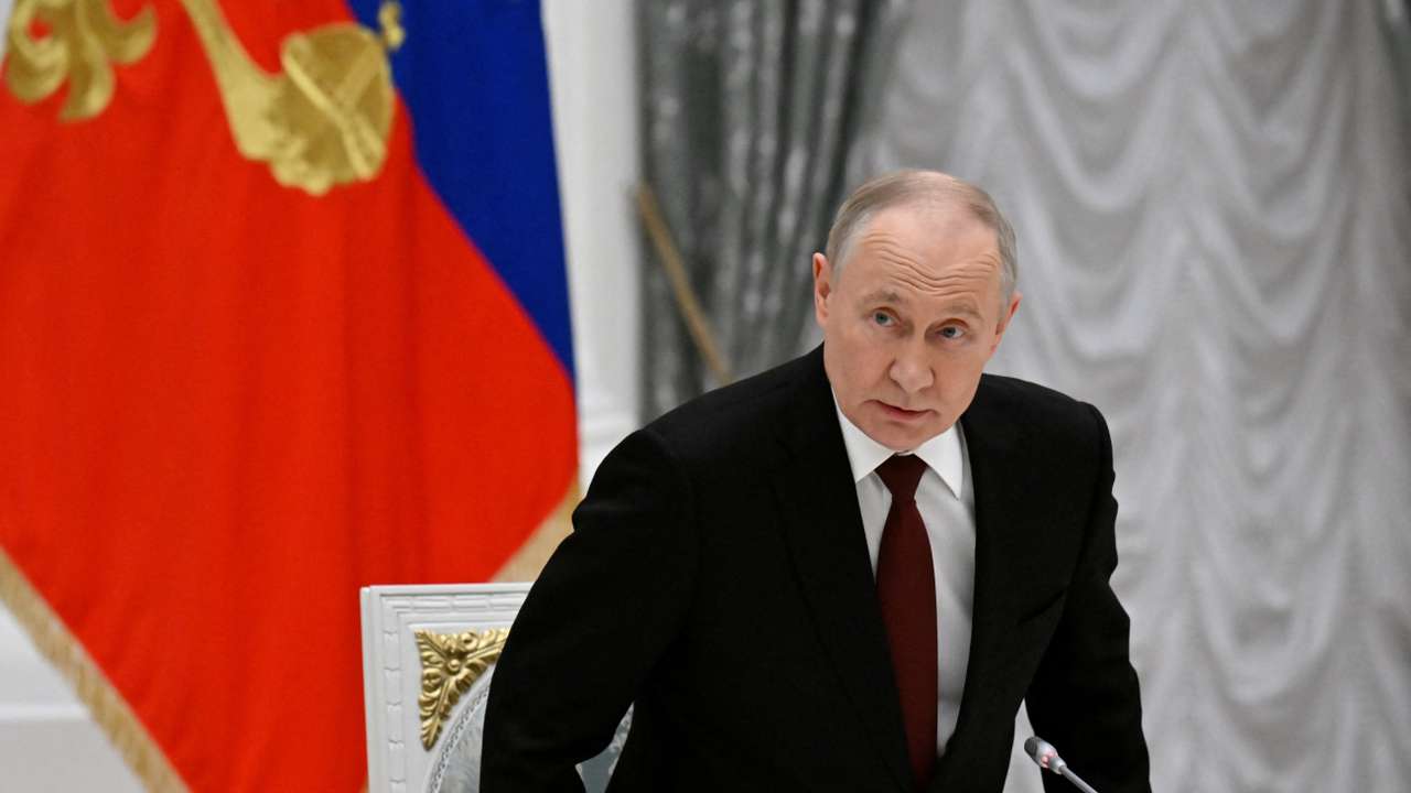 Russian President Putin meets young scientists in Moscow