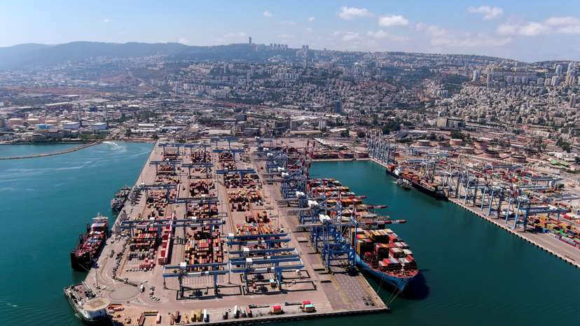 FILE PHOTO: A general view shows the port in Haifa, Israel