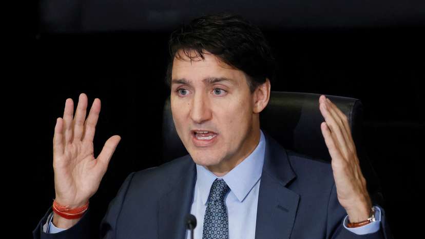 Canada's Prime Minister Justin Trudeau takes part in public hearings for an independent commission probing alleged foreign interference in Canadian elections in Ottawa