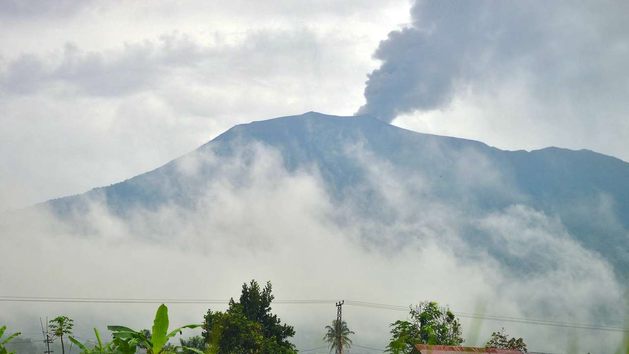 Mount Marapi eruption in West Sumatra
