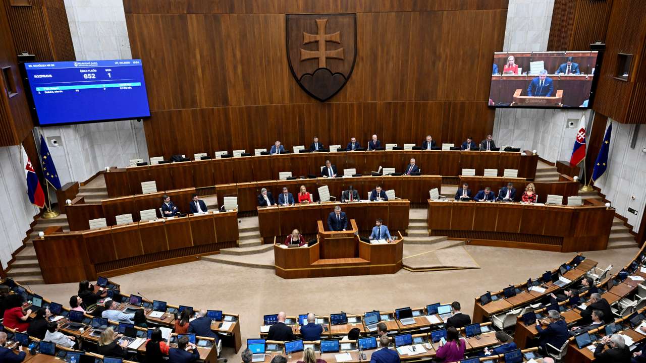 FILE PHOTO: Slovakia's PM Fico attends a parliamentary session during a no-confidence vote against his government
