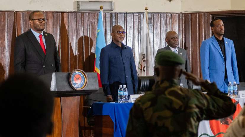 AFC-M23 Movement press conference about the Doha agreement, in Goma