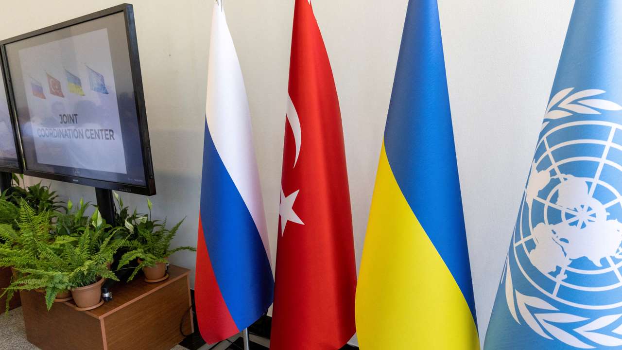 FILE PHOTO: Turkey headquarters opens for Ukrainian grain exports under deal with Russia in Istanbul