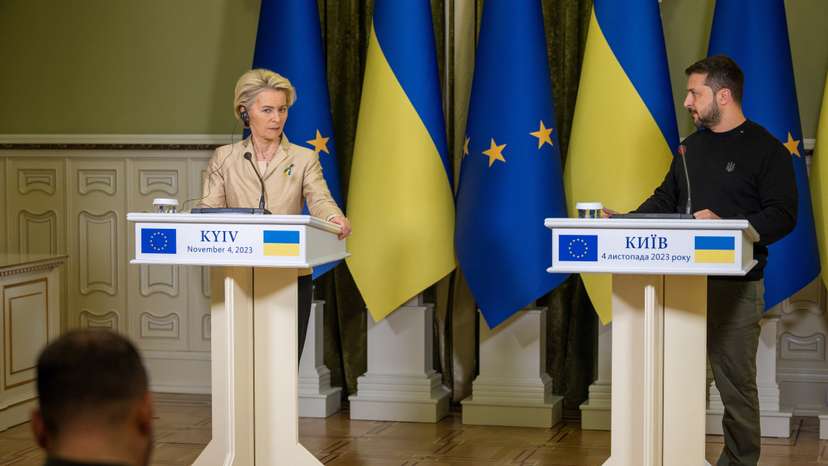 European Commission President Ursula von der Leyen visits Kyiv