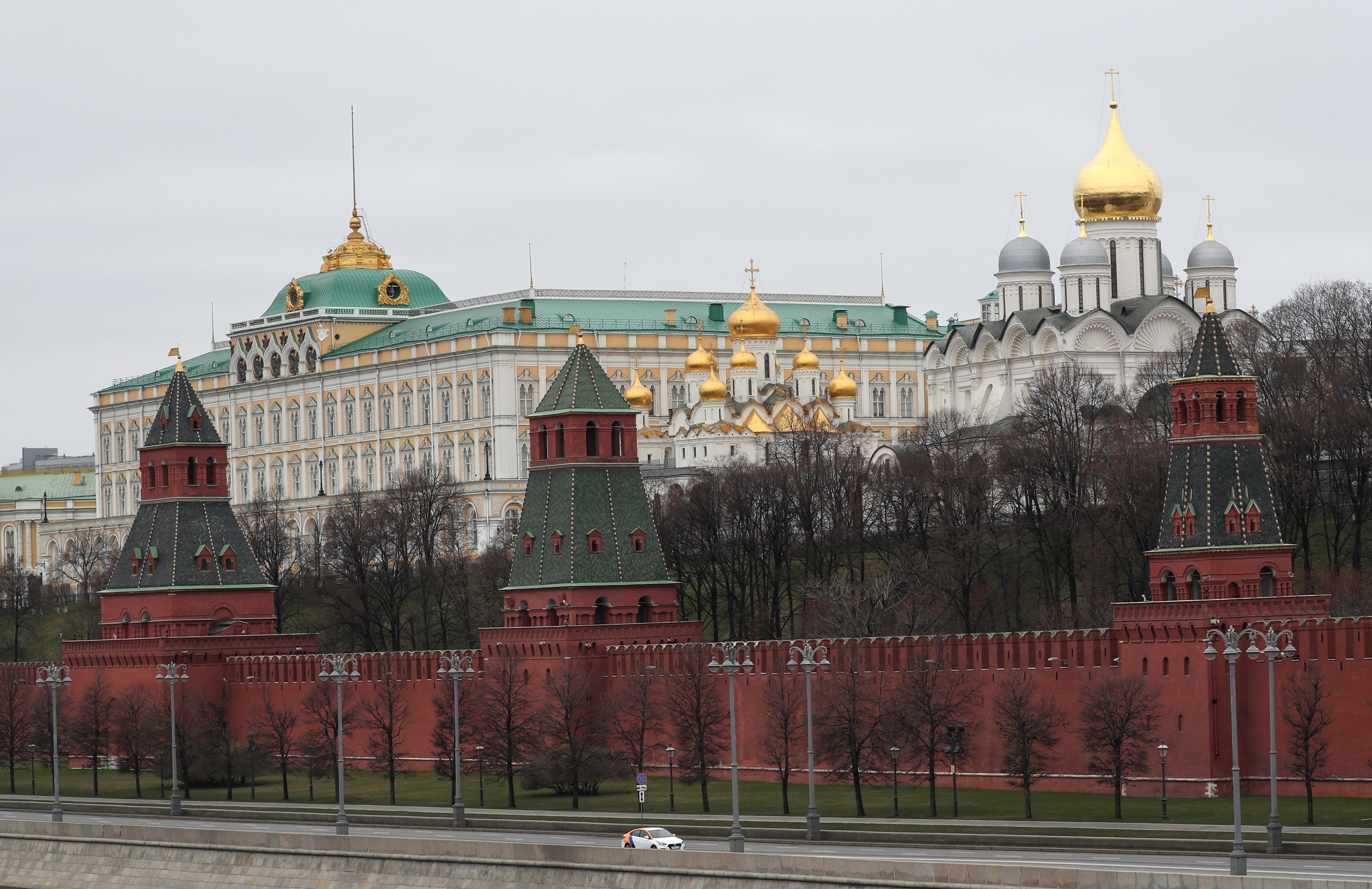 FILE PHOTO: A view of the Kremlin wall in central Moscow