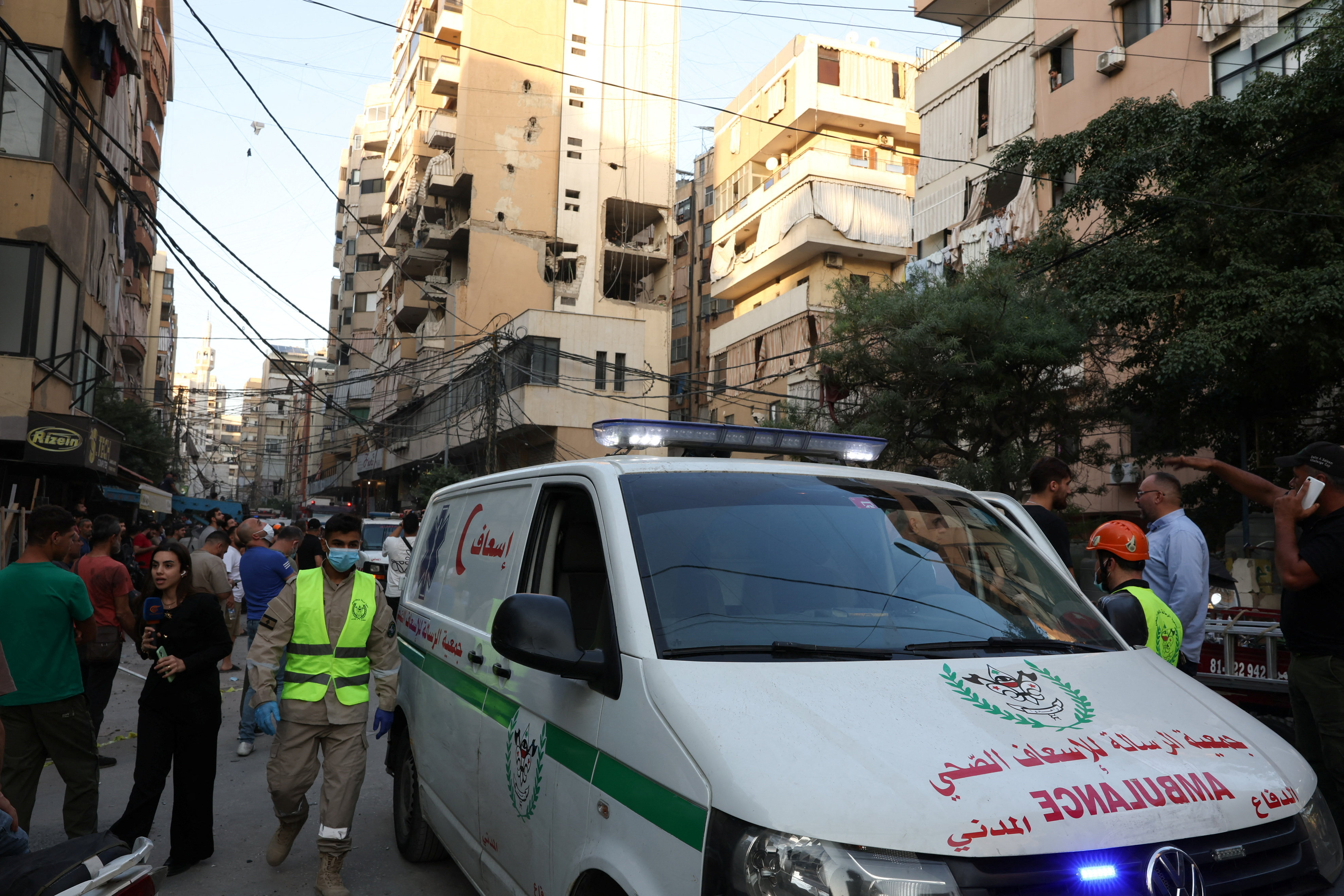 Aftermath of Israeli military strike in Beirut's southern suburbs