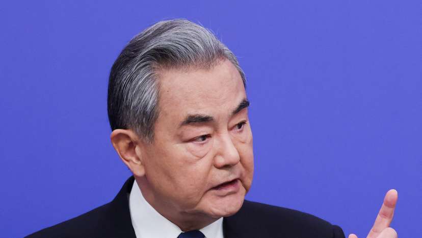 Chinese Foreign Minister Wang Yi attends a press conference on the sidelines of the National People's Congress, in Beijing