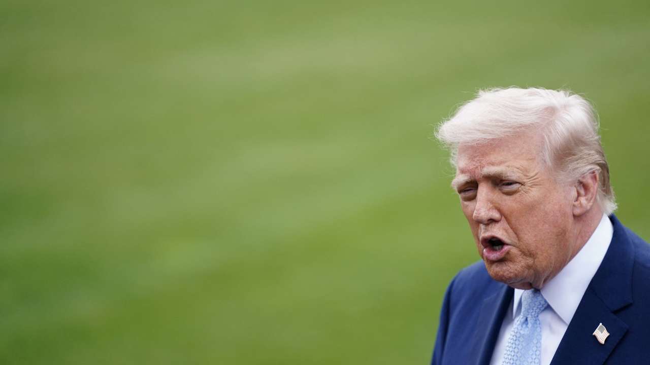 U.S. President Trump departs the White House for Florida, in Washington