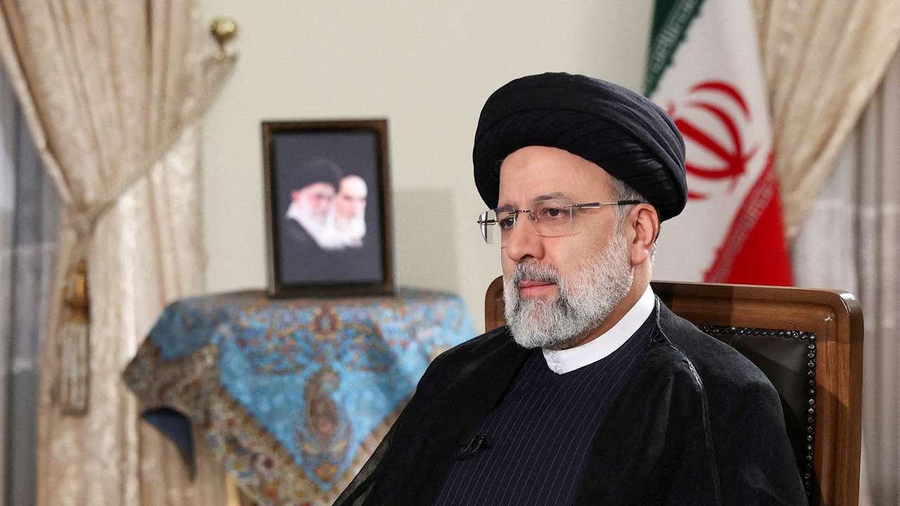 FILE PHOTO: Iranian President Ebrahim Raisi attends a TV interview, in Tehran
