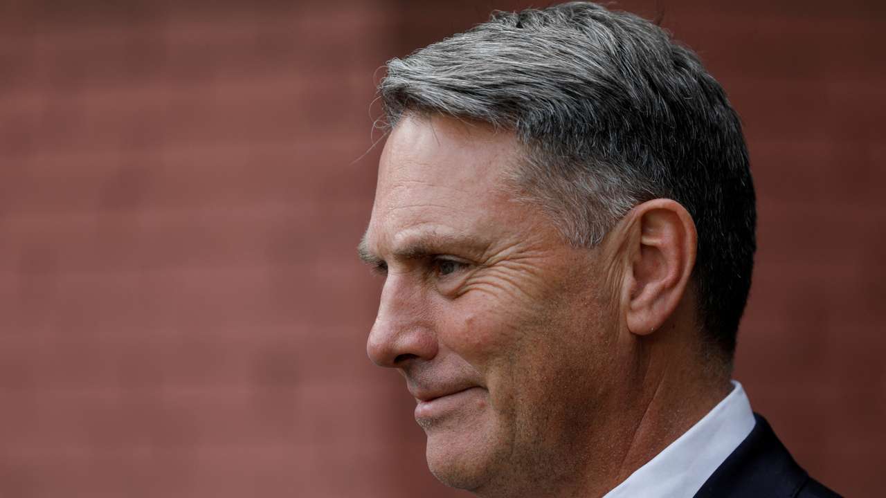 FILE PHOTO: Britain's Defence Secretary Healey and Australian Deputy Prime Minister and Defence Minister Richard Marles, take a tour of the Sheffield Forgemasters