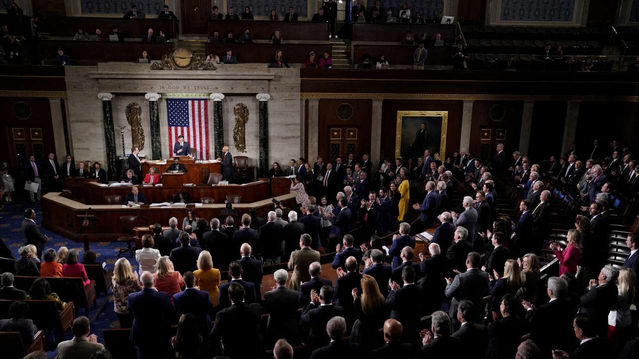 FILE PHOTO: U.S. House of Representatives elect Mike Johnson Speaker of the House at the U.S. Capitol in Washington