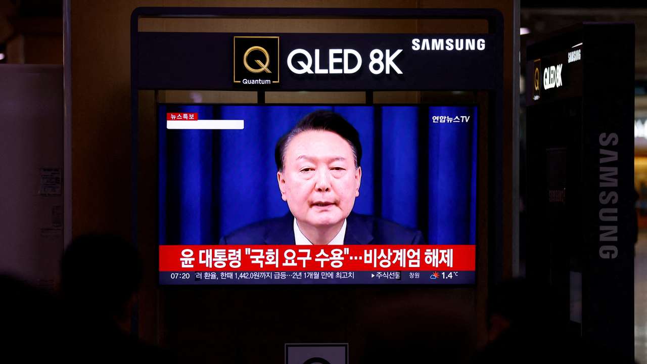 FILE PHOTO: South Korean President Yoon Suk Yeol announces lifting of martial law