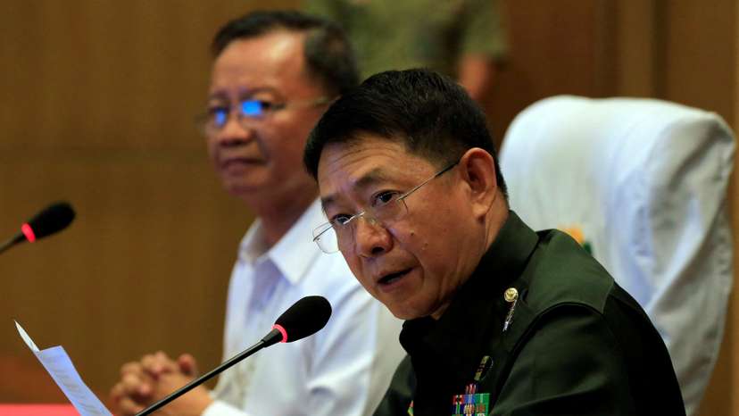 FILE PHOTO: AFP Chief of Staff Gen. Eduardo Ano with PDEA Director General Isidro Lapena, answer questions after signing the memorandum of agreement in Manila