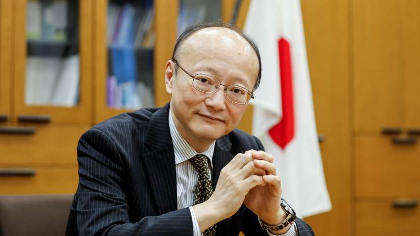 Japan's vice minister of finance for international affairs, Masato Kanda, poses for a photograph during an interview with Reuters at the Finance Ministry in Tokyo