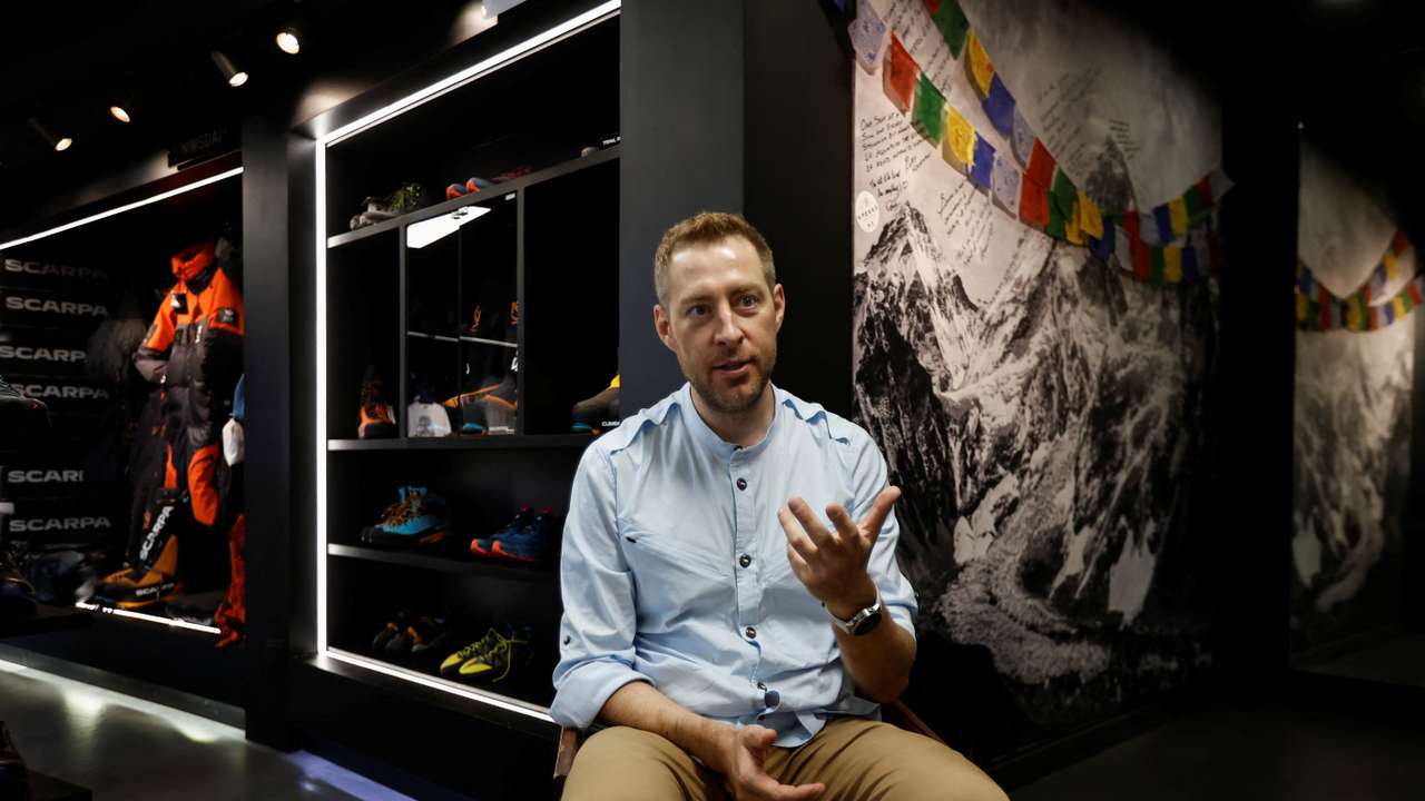 Andrew Ushakov, a Ukrainian man living and working in United States as an engineer speaks during an interview with Reuters