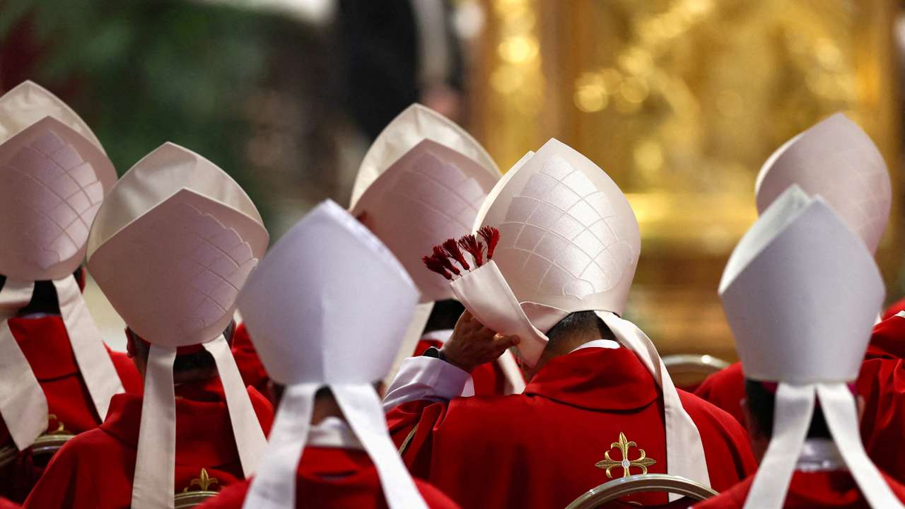 FILE PHOTO: Mass to mourn Pope Francis held at St. Peter’s, at the Vatican