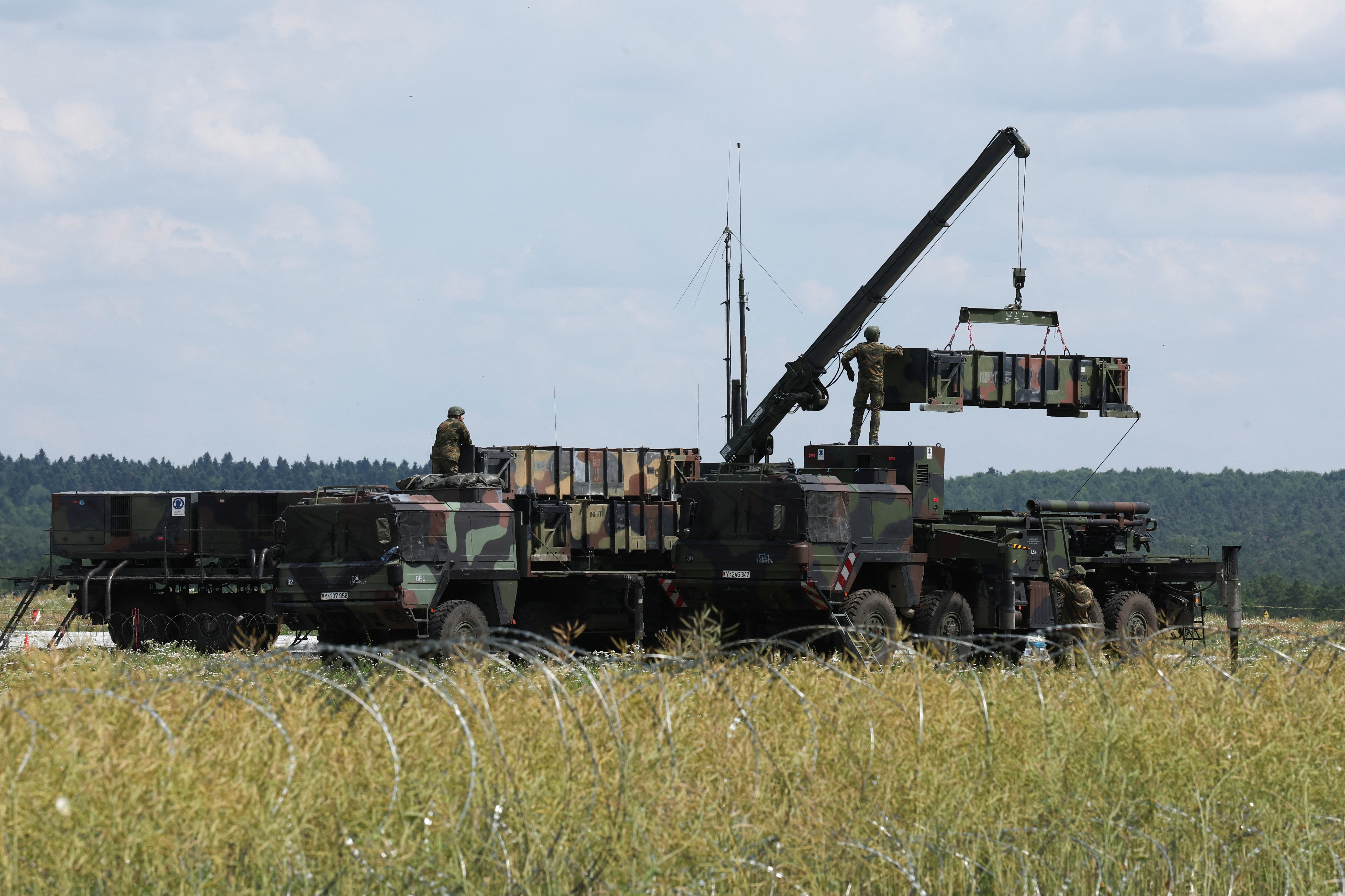 German Defence Minister Pistorius visits military base near Zamosc