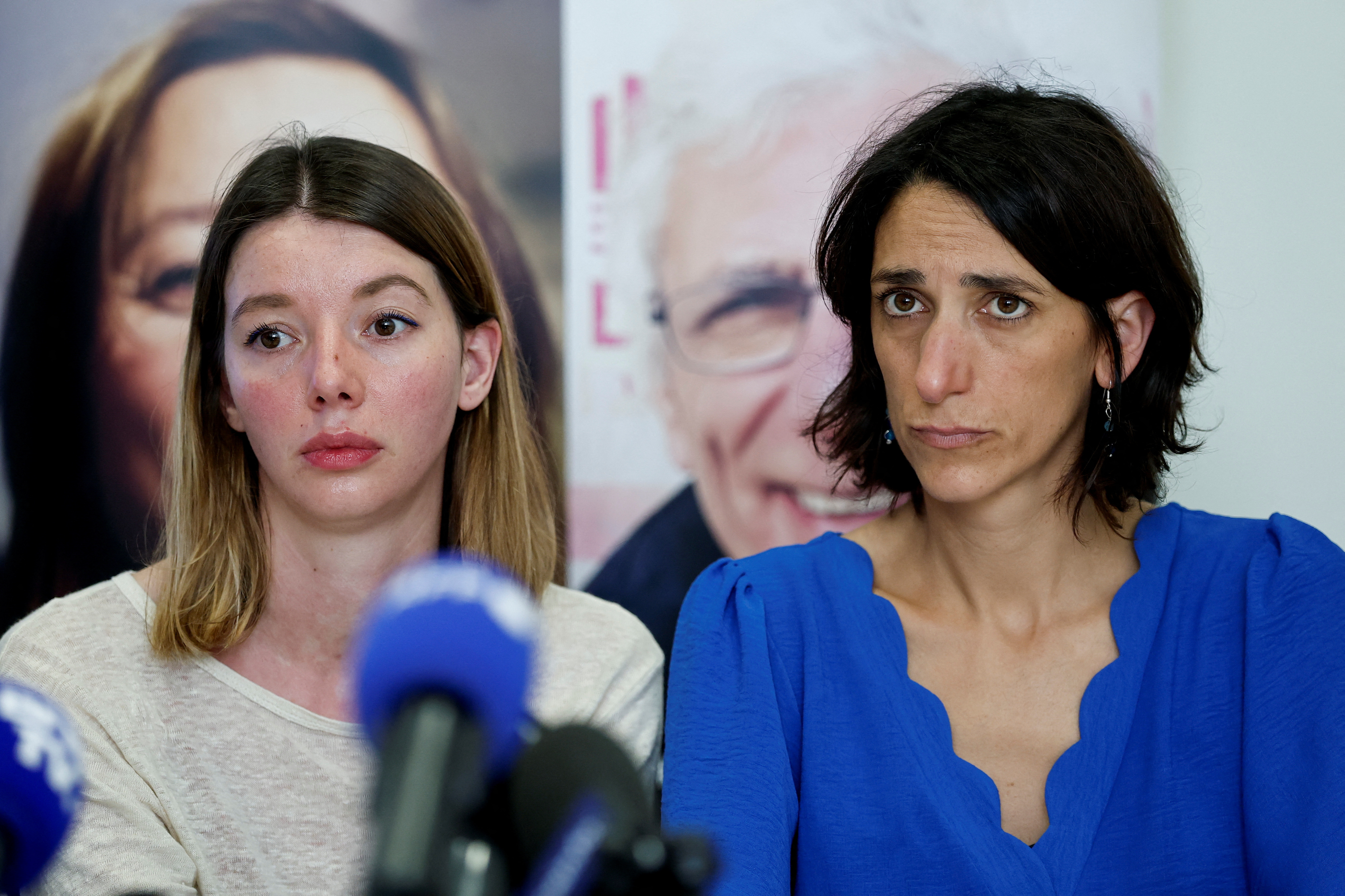 Press conference of relatives of Cecile Kohler and Jacques Paris, in Paris
