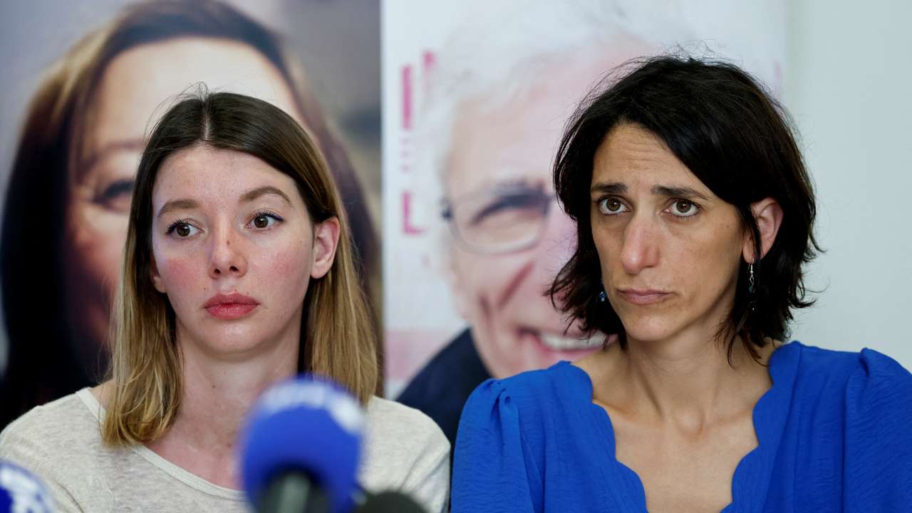 Press conference of relatives of Cecile Kohler and Jacques Paris, in Paris