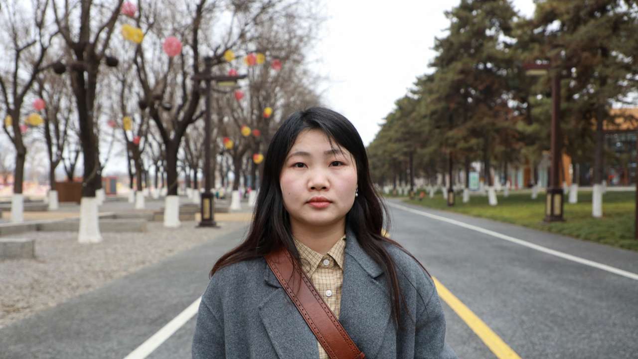 Chai Wanrou, 28, poses during an interview with Reuters in Xian