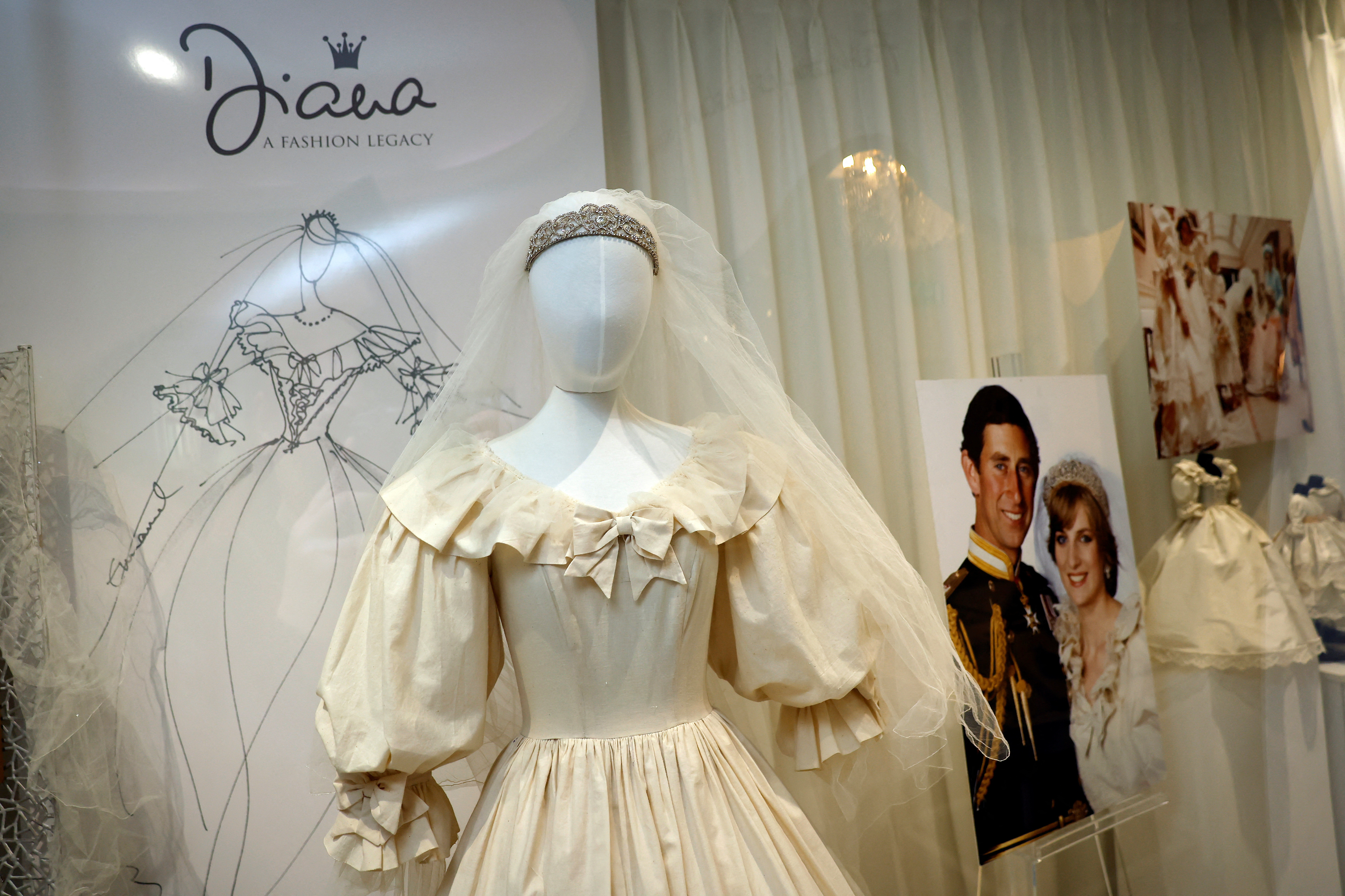 'Princess Diana's Style & A Royal Collection' is displayed, at a public exhibition in The Museum of Style Icons, in Newbridge