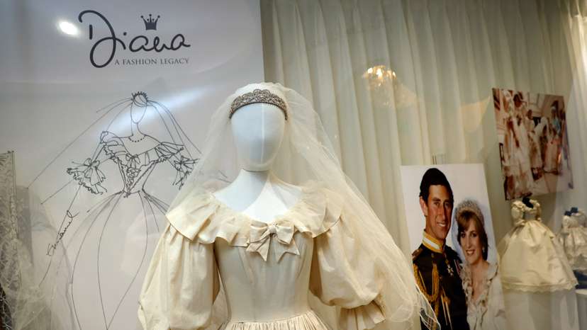 'Princess Diana's Style & A Royal Collection' is displayed, at a public exhibition in The Museum of Style Icons, in Newbridge