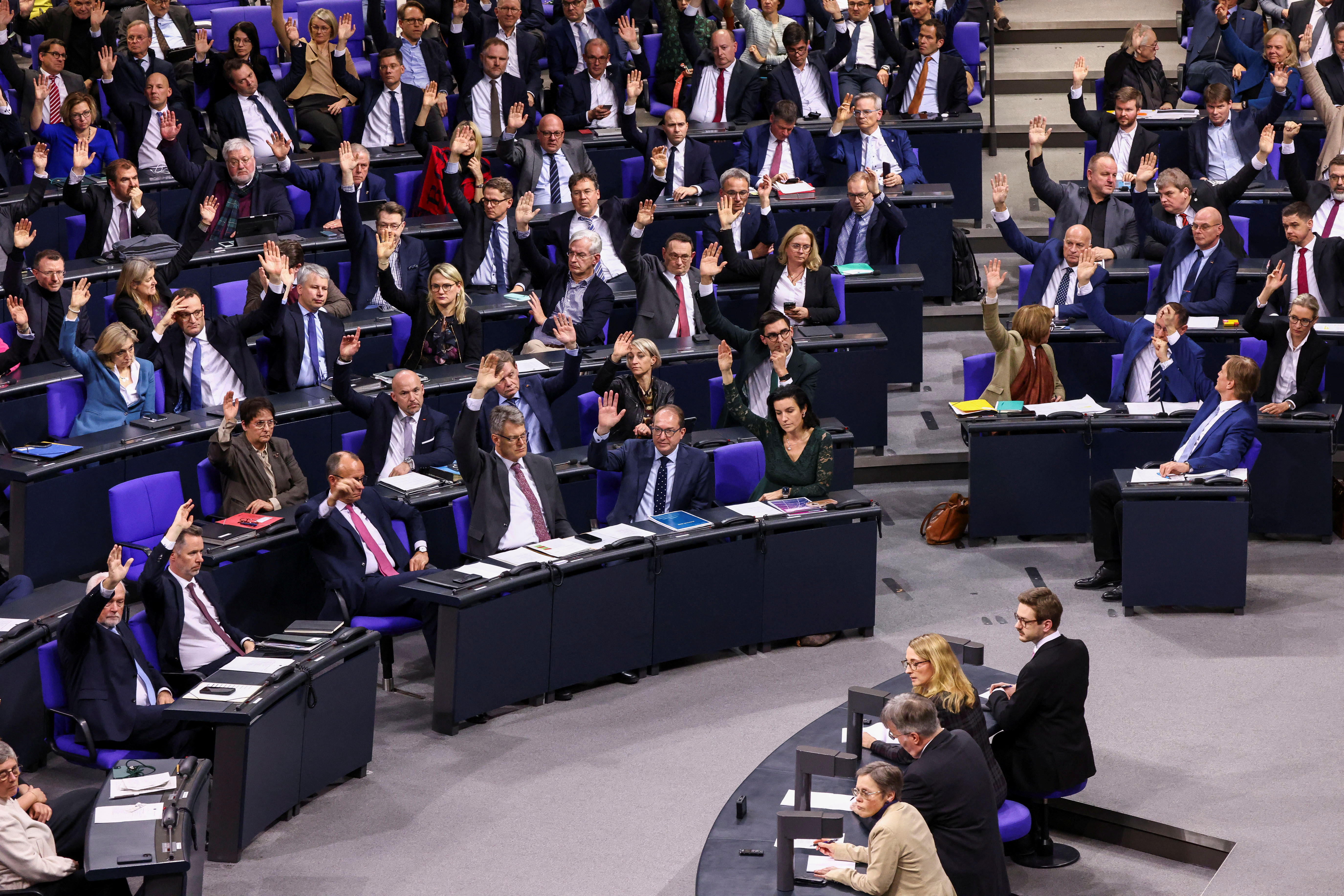 Session of the lower house of parliament Bundestag