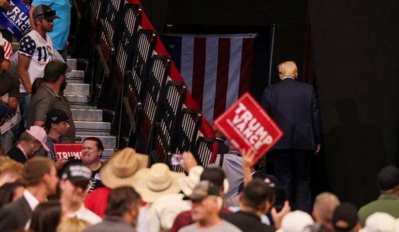 Republican presidential nominee and former U.S. President Trump holds a campaign rally, in Bozeman
