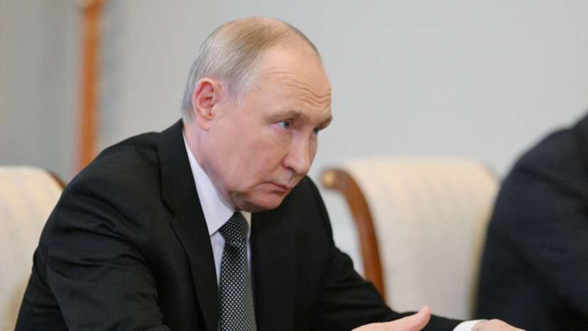 Russian President Vladimir Putin meets with President of the New Development Bank Dilma Rousseff in Strelna
