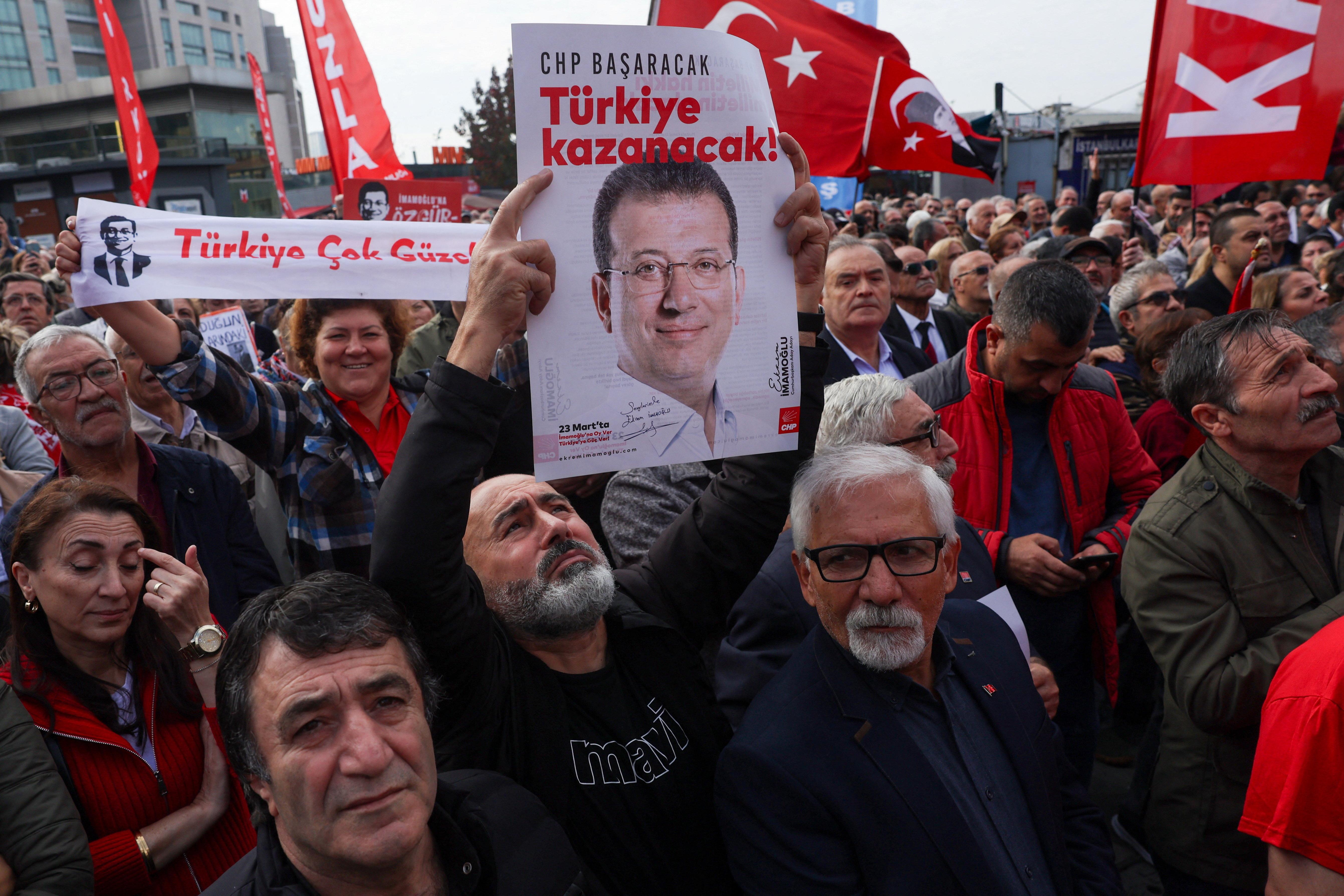 Jailed Istanbul Mayor Imamoglu gives testimony to judicial authorities in Istanbul