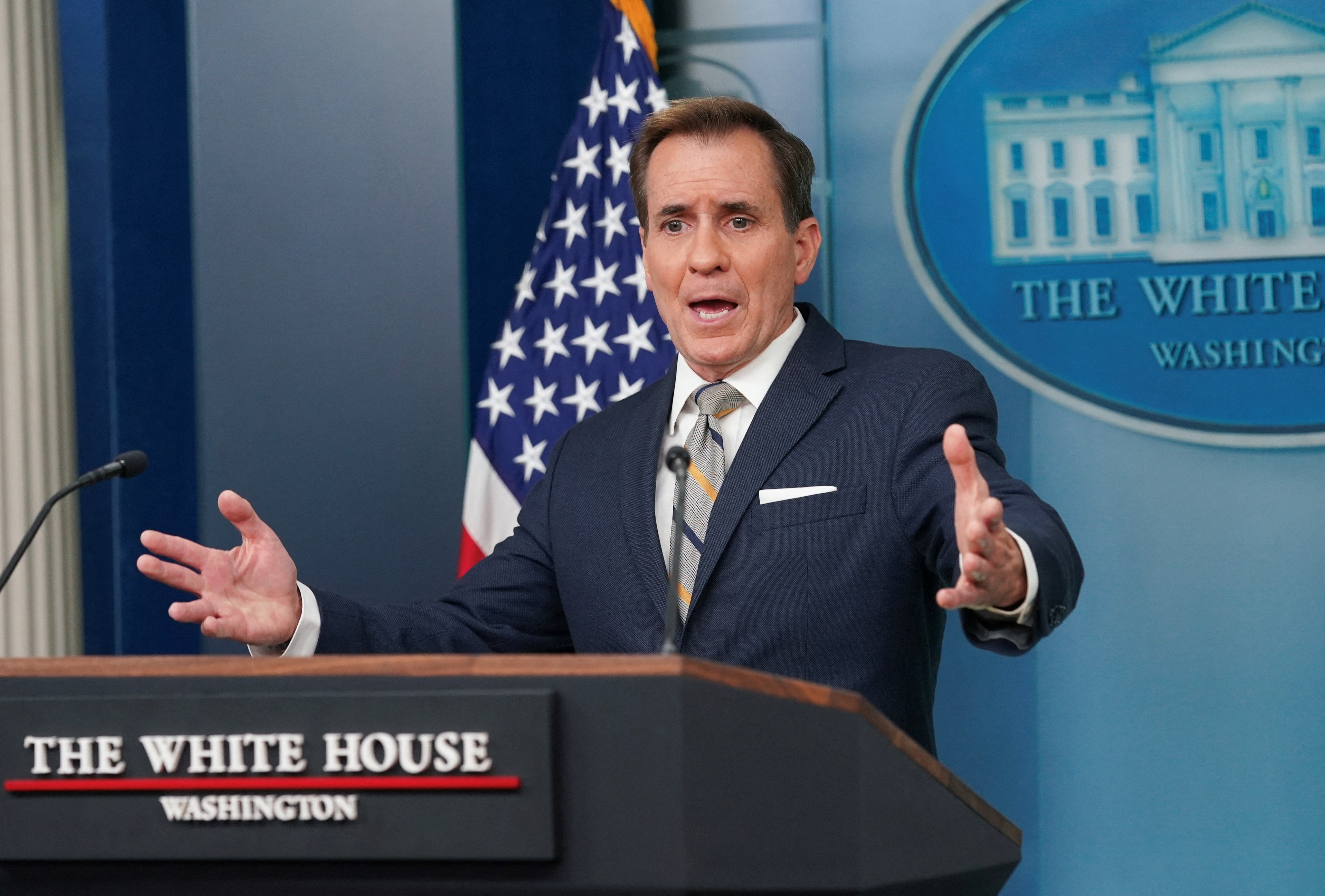 Press briefing at the White House in Washington
