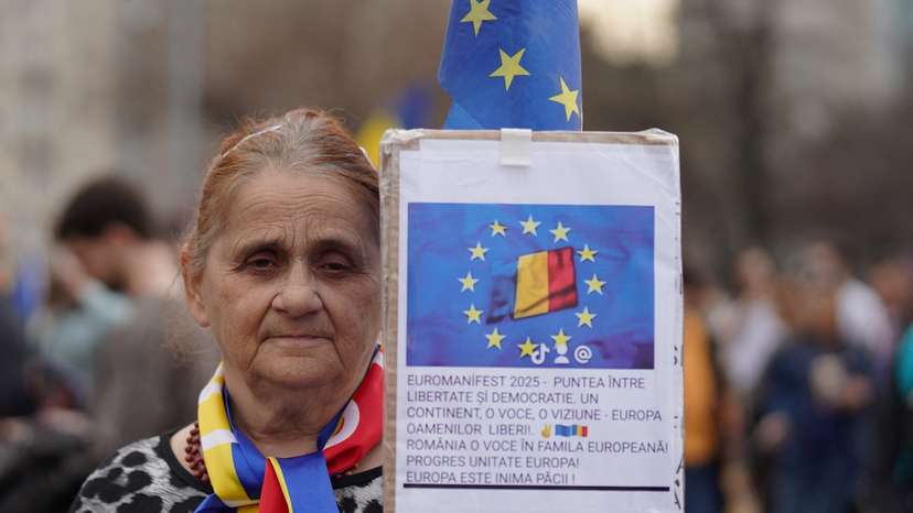 Pro-EU demonstration, in Bucharest, Romania