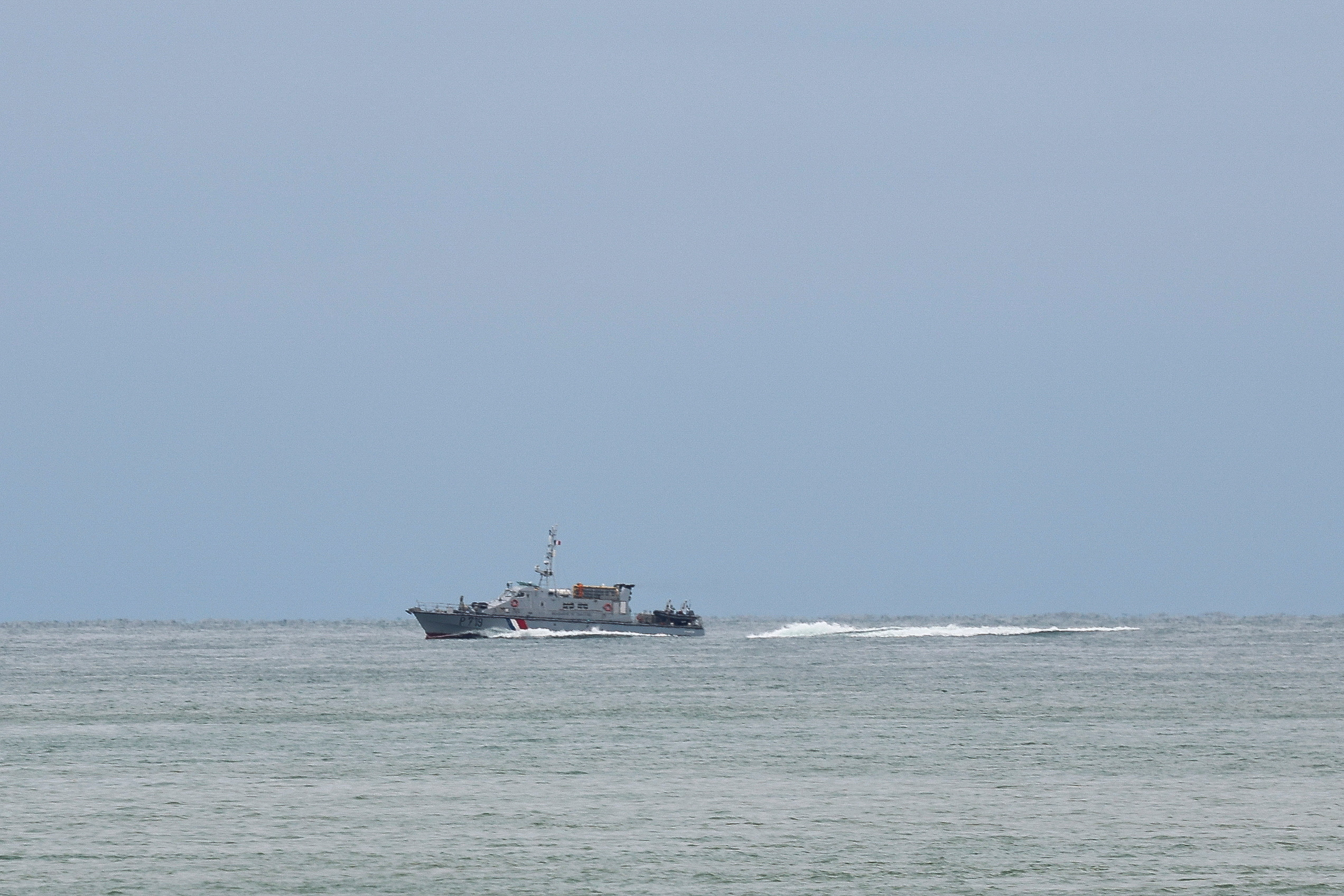 A rescue boat is seen in Audresselles