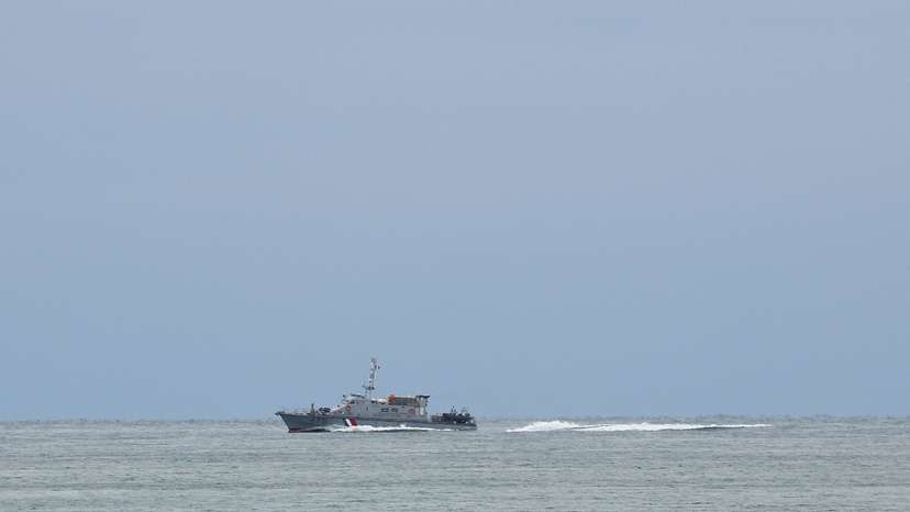 A rescue boat is seen in Audresselles