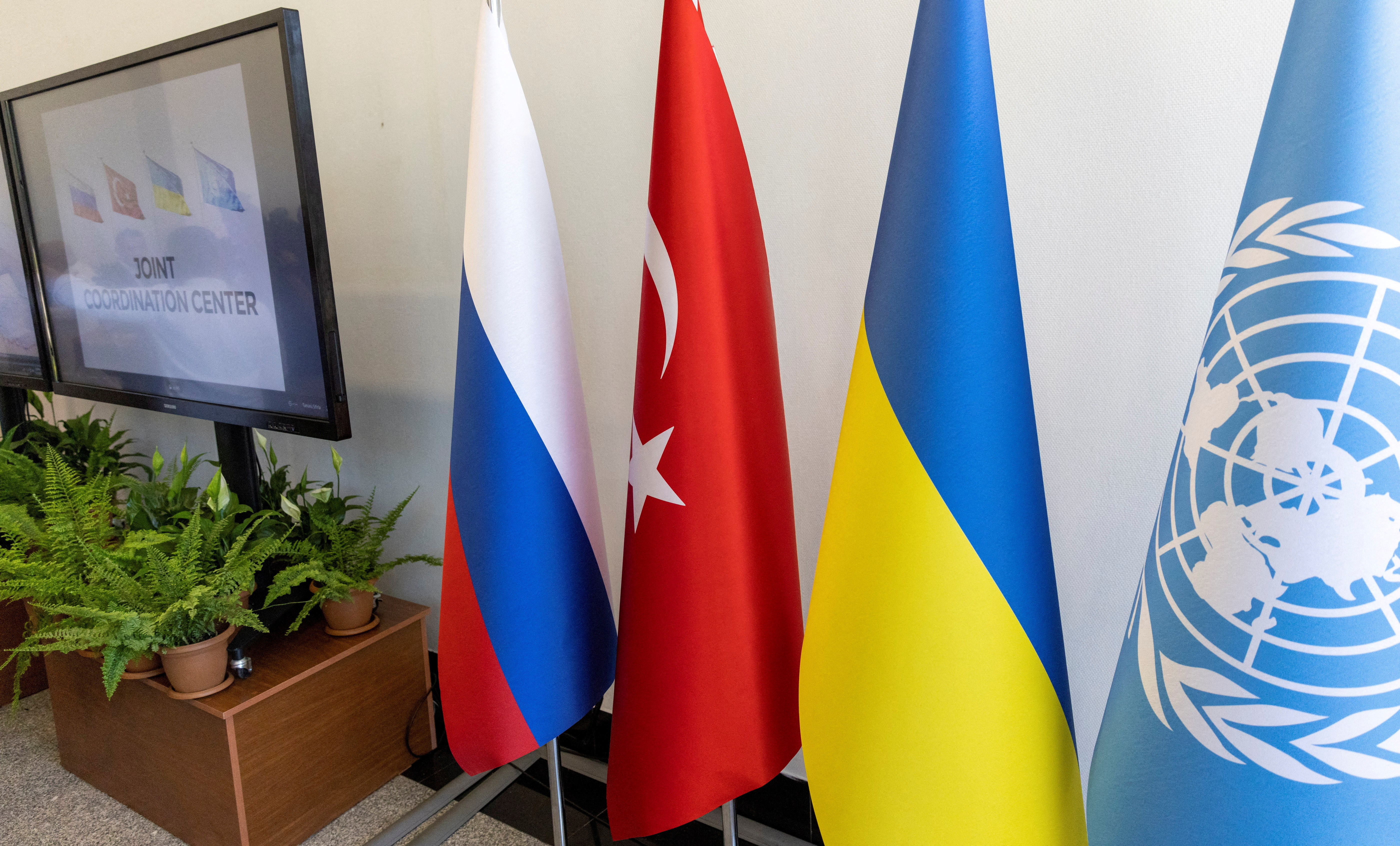 FILE PHOTO: Turkey headquarters opens for Ukrainian grain exports under deal with Russia in Istanbul