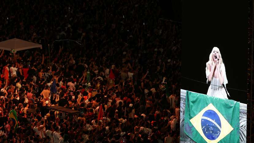 Lady Gaga's open concert in Copacabana beach in Rio de Janeiro