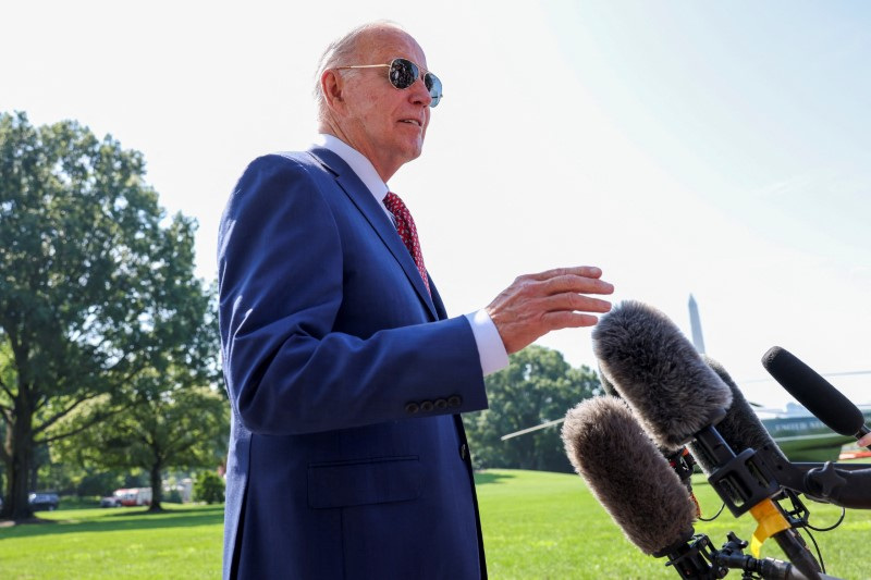 U.S. President Joe Biden departs on travel to Wilmington, Delaware in Washington