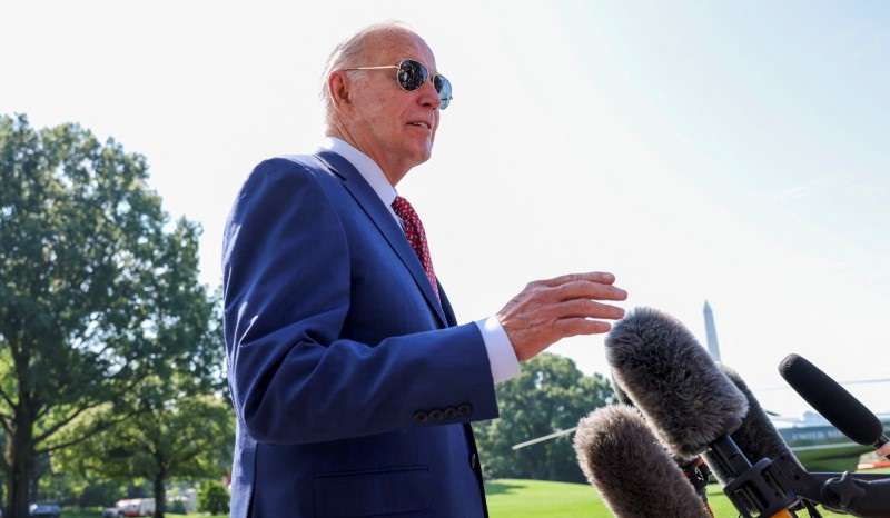 U.S. President Joe Biden departs on travel to Wilmington, Delaware in Washington