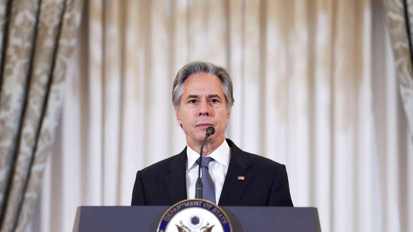 U.S. Secretary of State Antony Blinken delivers remarks during the release of the 2024 Trafficking in Persons (TIP) Report