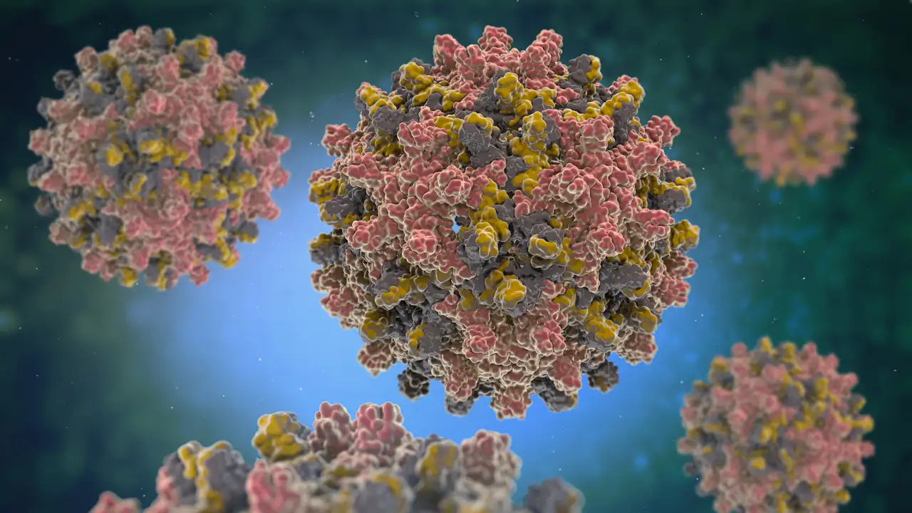 Vírus da hepatite B, doença que pode provocar cirrose e câncer de fígado.