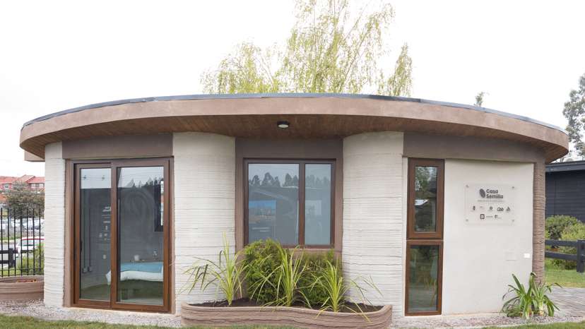 Latin America's first 3D-printed prototype house, in Concepcion