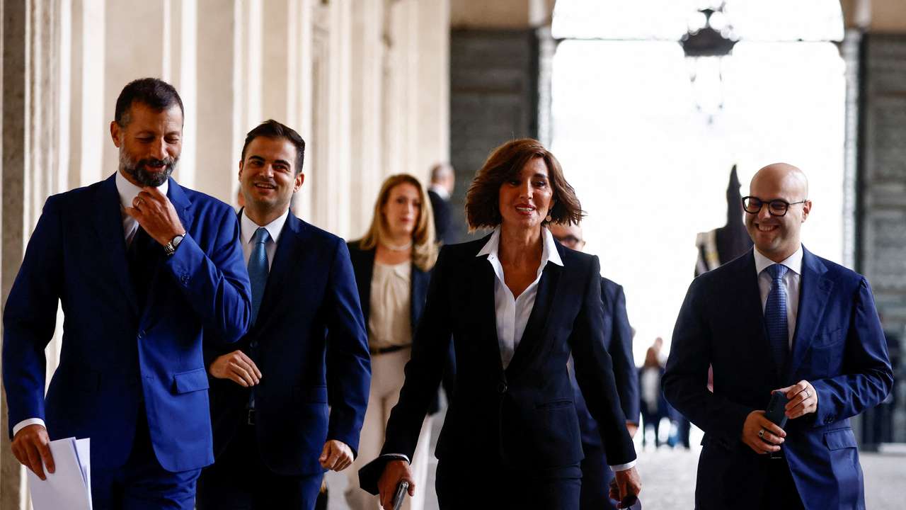 FILE PHOTO: Minister of University and Research Anna Maria Bernini attends a swearing-in ceremony at the Quirinale Palace, in Rome