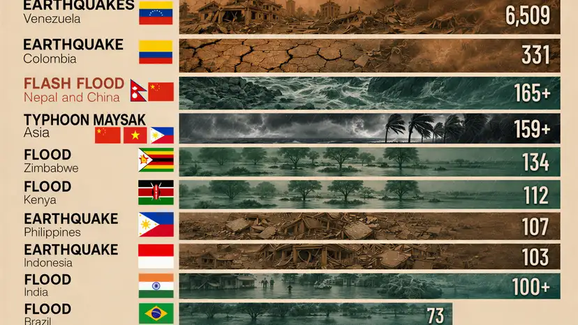 2026 disasters kill thousands as quakes, floods and heat take toll
