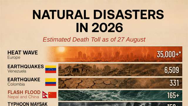 2026 disasters kill thousands as quakes, floods and heat take toll