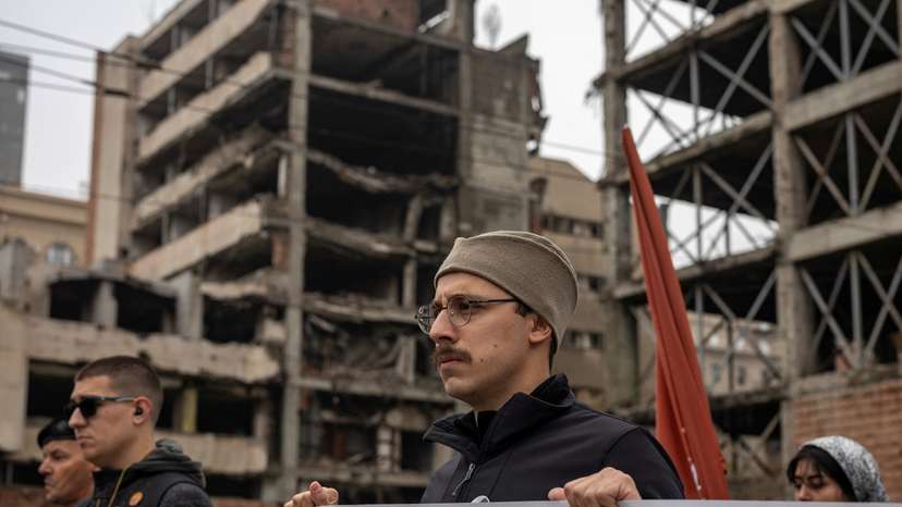 Thousands in Serbia protest law to speed Kushner development of old army compound in Belgrade