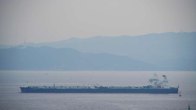 St Nikolas ship X1 oil tanker involved in U.S.-Iran dispute in the Gulf of Oman which state media says was seized is seen in the Tokyo bay