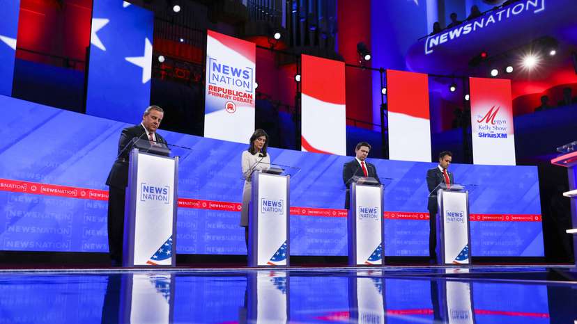 Republican U.S. presidential candidates participate in their fourth debate of the 2024 U.S. presidential campaign in Tuscaloosa