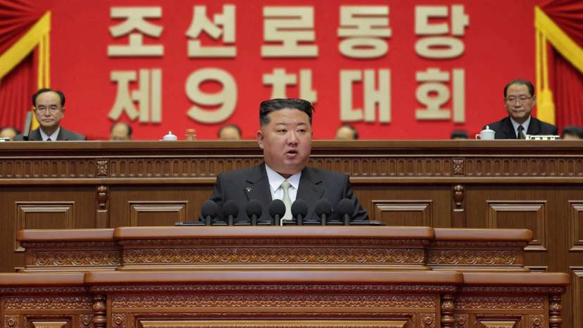 North Korean leader Kim Jong Un speaks during the Ninth Congress of the Workers' Party of Korea (WPK) in Pyongyang