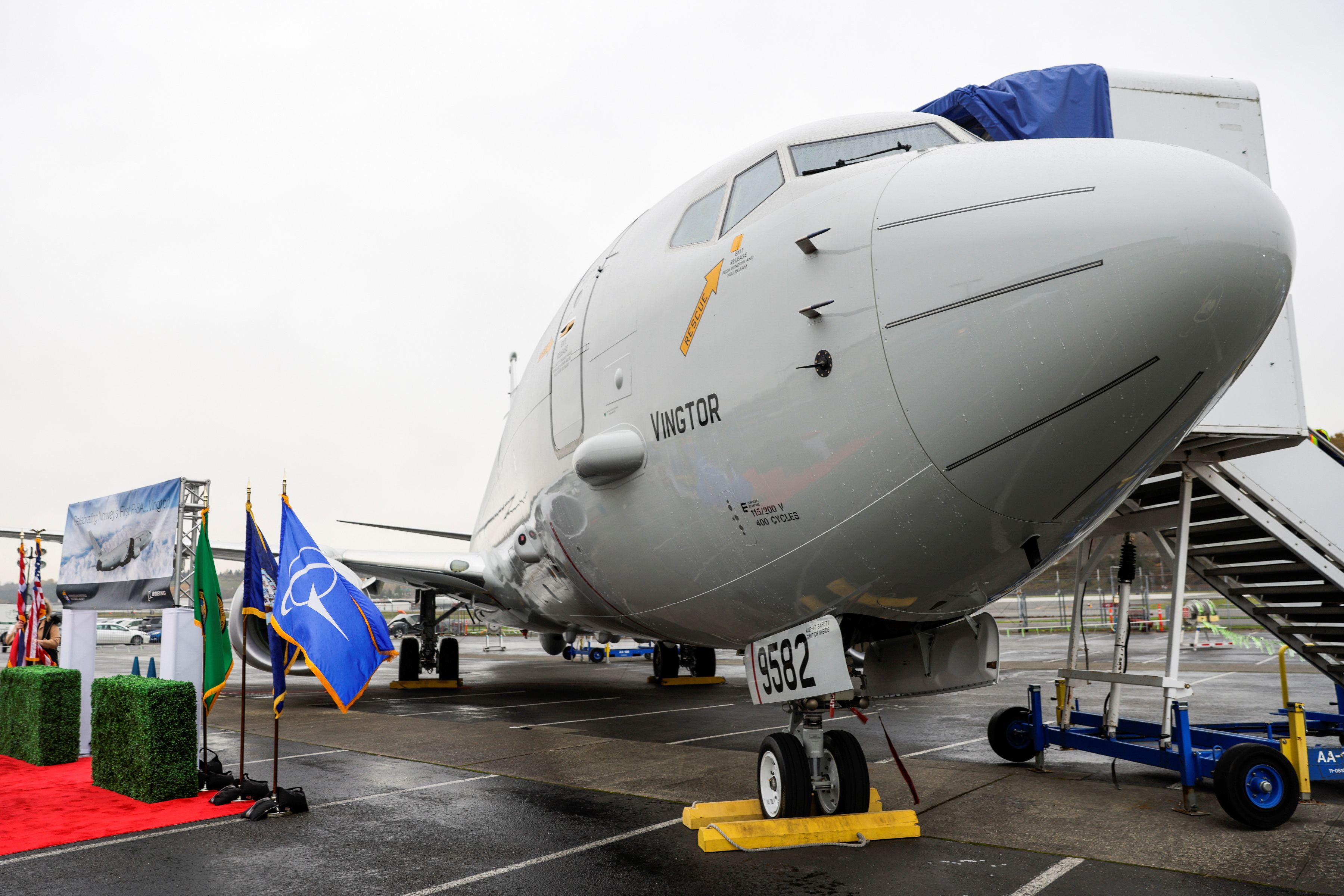 Delivery ceremony of the first P-8A Poseidon aircraft for Norway, in Seattle